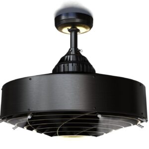 Ceiling Mount Misting Fans - Black Metallic