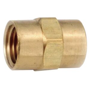 Brass Female Coupling 3/8" FNPT X 3/8" FNPT